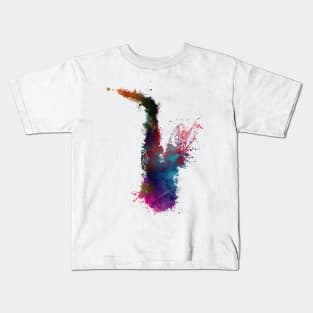 saxophone music art #saxophone #music Kids T-Shirt